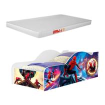 Cama Carro Homem Aranha Com Colchão Quarto Infantil Envio Imediato Proteção