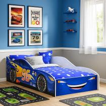 Cama Carro Infantil Montessoriana em MDF Para Quarto Menino Com E Proteção Lateral Cama Carro Infantil Montessoriana em MDF Para Quarto Menino Com E Proteção Lateral
