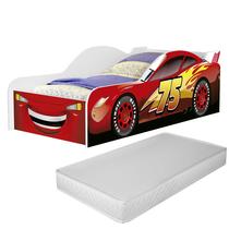 Cama Carro Infantil Quarto Menino Criança Montessoriana Mcqueen Herois Com Colchão