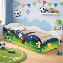 Cama Carro Infantil Temática Copa Do Mundo Adesivada e Reforçada