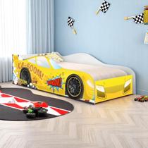 Cama carro kaboom amarelo solteiro Cama carro kaboom amarelo solteiro