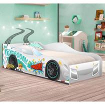Cama Carro Kaboom Branco Solteiro Cama Carro Kaboom Branco Solteiro