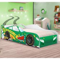 Cama Carro Kaboom Verde Solteiro Cama Carro Kaboom Verde Solteiro
