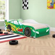 Cama carro kaboom verde solteiro Cama carro kaboom verde solteiro