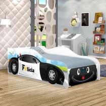 Cama Carro Polícia Baby Kids Solteiro Com Colchão