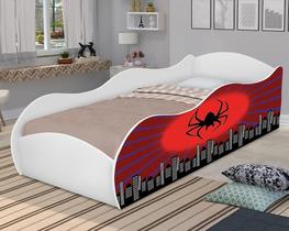 Cama Carro quarto Infantil MDF com proteção lateral adesivada personagem