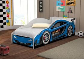 Cama Carro Sport Baú e Colchão Solteiro 100% MDF