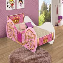 Cama Carruagem Coroa Infantil Com Colchão - Moveis Print