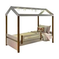 Cama Casa Eliz Branca com LED e Colchão