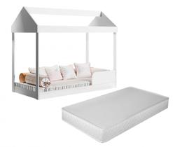Cama Casa Infantil Crystal Montessoriana Rosa Quarto Meninas Baby Com Colchão Castelo Princesa