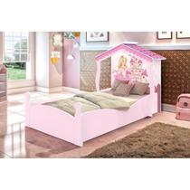 Cama Casa Infantil Princesa Branco/Rosa Cama Casa Infantil Princesa Branco/Rosa