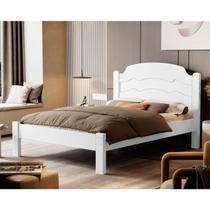 Cama Casal 100% MDF 107x144x195cm Iris Branco Cama Casal 100% MDF 107x144x195cm Iris Branco