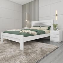 Cama Casal 100% MDF Safira Branco/Neve Cama Casal 100% MDF Safira Branco/Neve