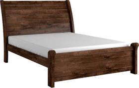 Cama Casal 1,40 estrutura em MDF design moderno - Siena-Avelã - Bianchi Móveis