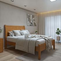 Cama Casal 140cm Classic Marrom/Amêndoa/Mel