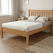 Cama Casal 140cm com Cabeceira Ripada Alix Mel B11 - Mpozenato Cama Casal 140cm com Cabeceira Ripada Alix Mel B11 - Mpozenato