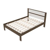 Cama Casal 146,7x92x196 cm Nogal/Branco Tecnomobili