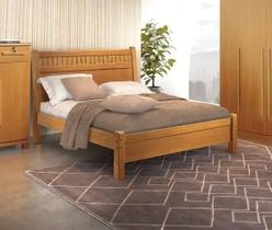 Cama Casal 185 100% MDF Cinamomo - Móveis Valverde Cama Casal 185 100% MDF Cinamomo - Móveis Valverde