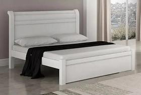 Cama Casal 187 100% MDF Neve - Móveis Valverde Cama Casal 187 100% MDF Neve - Móveis Valverde