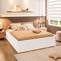 Cama Casal Adulto Lia 191cm x 141cm x 35cm DRD Móveis Branco