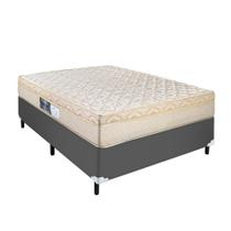 Cama Casal Arezzo e Box Molas Ensacadas Cinza Portobel
