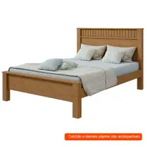 Cama Casal Athenas Flex Amêndoa e Off White Cama Casal Athenas Flex Amêndoa e Off White