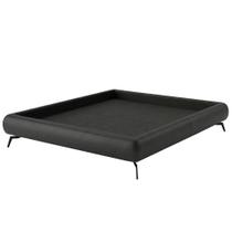 Cama Casal Base Box Pés Ferro 156cm Nami Corano Preto - Nexta Casa Cama Casal Base Box Pés Ferro 156cm Nami Corano Preto - Nexta Casa