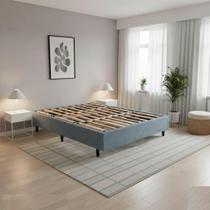 Cama Casal Box Base 137x187 Desmontável Tecido Premium 100% Madeira - Nova Cama Cama Casal Box Base 137x187 Desmontável Tecido Premium 100% Madeira - Nova Cama