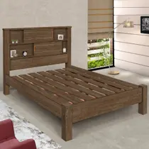 Cama Casal Cabeceira com Nichos e Portas Veneza