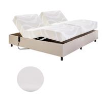 Cama Casal Centauro Corano Bufalo Branco 140x200x64 Pilati