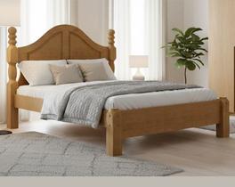 Cama Casal Clássica 140cm 100% Madeira Maciça Linha Ouro