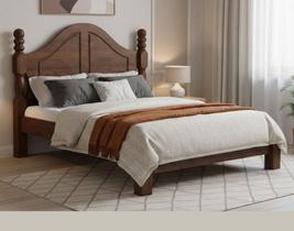 Cama Casal Clássica 140cm 100% Madeira Maciça Linha Ouro Cama Casal Clássica 140cm 100% Madeira Maciça Linha Ouro