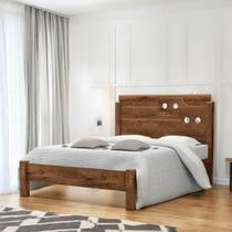 Cama Casal com Aplique Espelho Luiza Malbec Cama Casal com Aplique Espelho Luiza Malbec