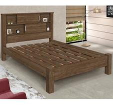 Cama Casal Com Nichos E Portas Veneza 100% Mdf Mocaccino Carmolar Cama Casal Com Nichos E Portas Veneza 100% Mdf Mocaccino Carmolar