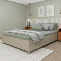 Cama Casal CR35458 para Colchão 138x188cm MDF-MDP Off White Multimóveis Cama Casal CR35458 para Colchão 138x188cm MDF-MDP Off White Multimóveis