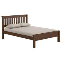 Cama Casal de Madeira Castanho Acetinado - Piratini
