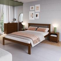 Cama Casal De Madeira Para Colchão 138x188cm Multimóveis Cama Casal De Madeira Para Colchão 138x188cm Multimóveis