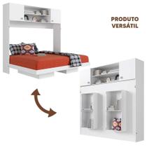 Cama Casal Dobrável De Parede Multifuncional Branco Riku Shop Jm