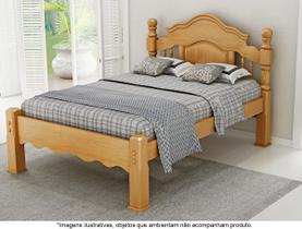 Cama Casal em Madeira Maciça Torneada 1,60 Andressa Mel - Straub Web