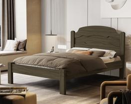 Cama Casal em Madeira MDF Iris Tradicional Reforçada moderna para quarto Estilo Classico Com Pés Top De Linha