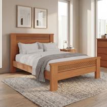 Cama Casal em MDF com Cabeceira Frisada 153x202cm Paolo Cama Casal em MDF com Cabeceira Frisada 153x202cm Paolo