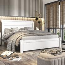 Cama Casal em MDF Madri Espresso Móveis Branco