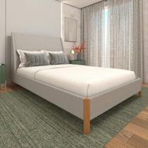 Cama Casal Estofada com Cabeceira Personalizável 100% MDF Cama Casal Estofada com Cabeceira Personalizável 100% MDF