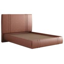 Cama Casal Flutuante Com Cabeceira 140cm Astra S04 material sintético Telha - Lyam Decor Cama Casal Flutuante Com Cabeceira 140cm Astra S04 material sintético Telha - Lyam Decor