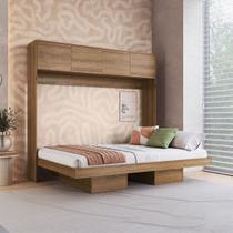 Cama Casal Hanover Articulável Horizontal 4 Portas Mel - Art In Móveis Cama Casal Hanover Articulável Horizontal 4 Portas Mel - Art In Móveis