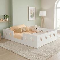 Cama Casal Helena para Quarto Design Moderno Estrutura Resistente Conforto e Durabilidade - Branco