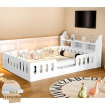 Cama Casal Helo com Nicho e Kit D28 Divaloto para Quarto Infantil com Design Funcional - Branco