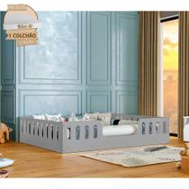 Cama Casal Infantil Helo com Colchão D28 para Quarto Infantil em Mdf e Design Funcional Premium - Ci