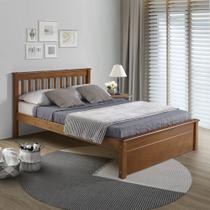Cama Casal Inglesa com Peseira Fechada em Madeira Maciça Mv Outlet