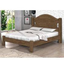 Cama Casal Isis 100% Mdf e Estrado 100% Madeira Basoto - Freijo